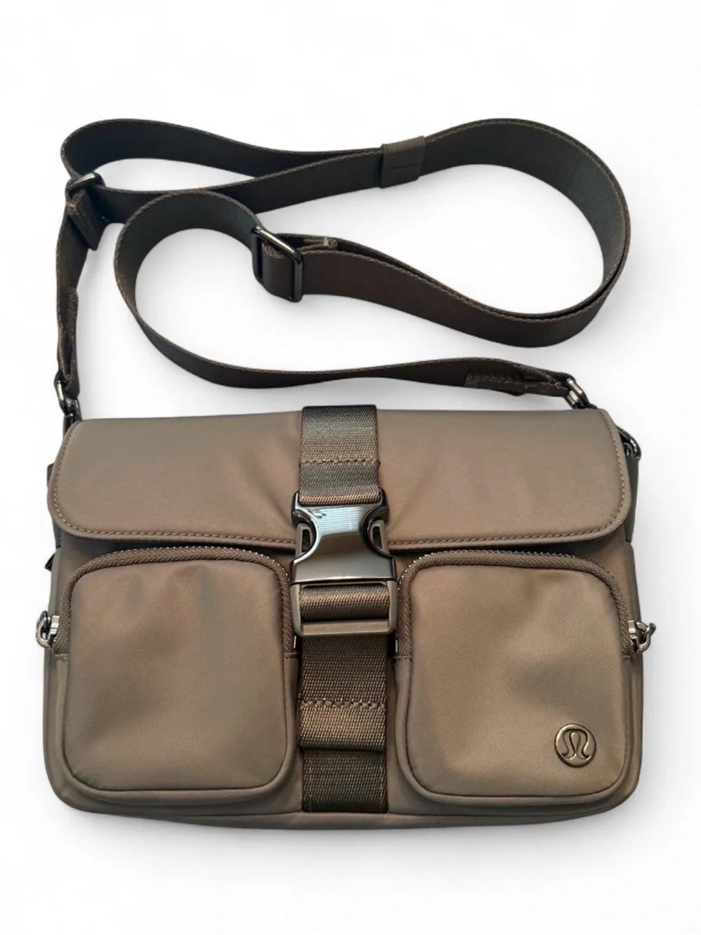 lululemon athletica Olive Green Camera Crossbody Bag with Front Pockets